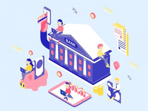 Online Banking Isometric Illustration - online-banking-isometric-illustration