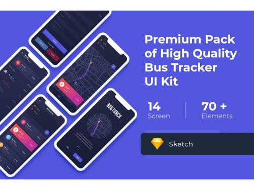 Online Bus Tracking Mobile App for Sketch - online-bus-tracking-mobile-app-for-sketch