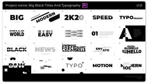 Videohive - Big Black Titles And Typography