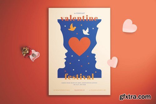 Simple Valentine Festival Flyer