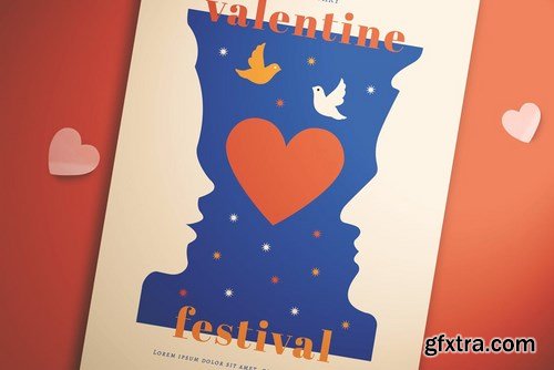 Simple Valentine Festival Flyer