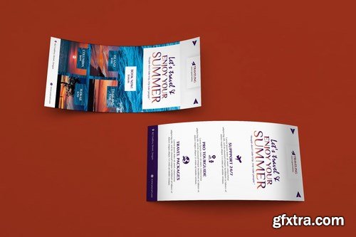 Travel Poster Flyer A5 Business DL Rackcard PSD Templates