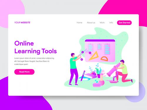 Online Learning Tools Illustration - online-learning-tools-illustration