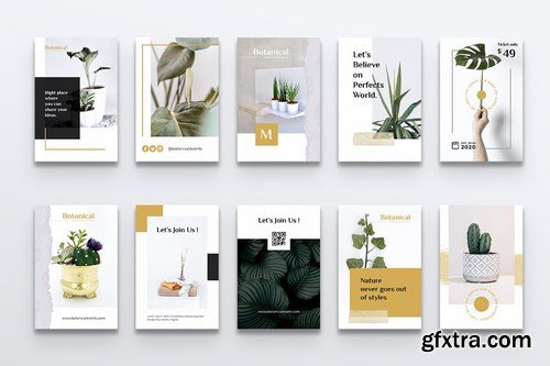 MADDON Botanical Business Pinterest Template