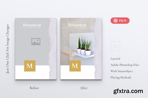 MADDON Botanical Business Pinterest Template