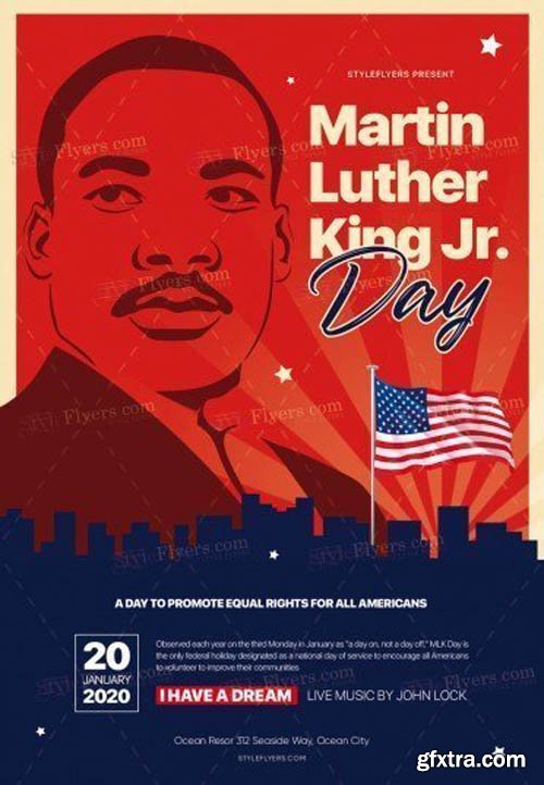 Martin Luther King Jr V1901 2020 PSD Flyer Template