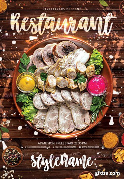 Restaurant Flyer V1901 2020 PSD Template