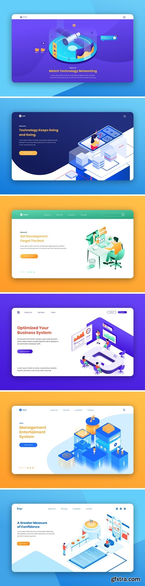 Isometric Landing Page