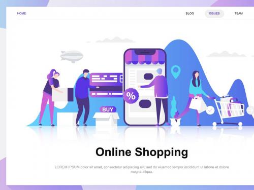 Online Shopping Flat Concept - online-shopping-flat-concept