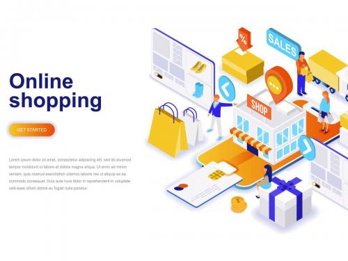 Online Shopping Isometric Concept - online-shopping-isometric-concept-07bfcb84-2c2b-4473-a854-429b20e830d3