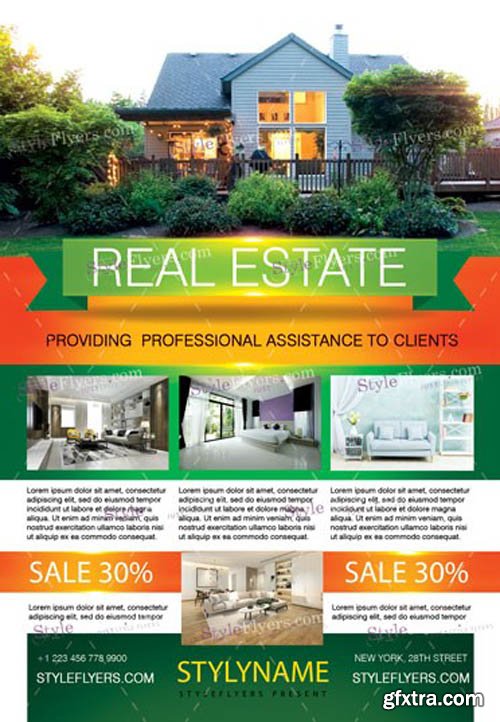 Real Estate Flyer V1901 2020 PSD Template