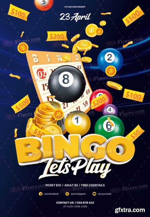 Bingo V1901 2020 PSD Flyer Template