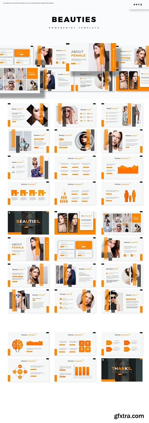 Beauties Powerpoint, Keynote and Google Slides Templates