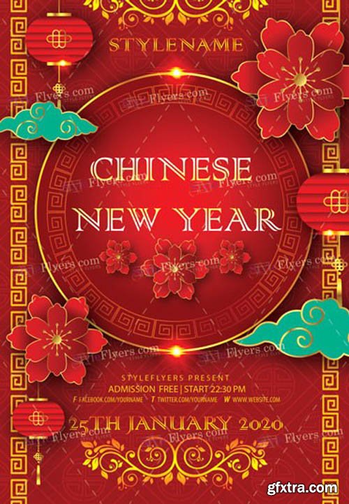 Chinese New Year V1801 2020 Flyer Template