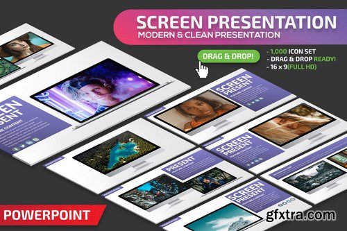 Screen Powerpoint Google Slides and Keynote Templates