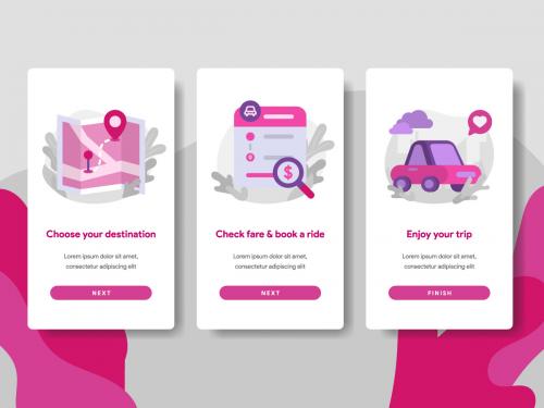 Online Transportation Service Illustration for Onboarding Page - online-transportation-service-illustration-for-onboarding-page