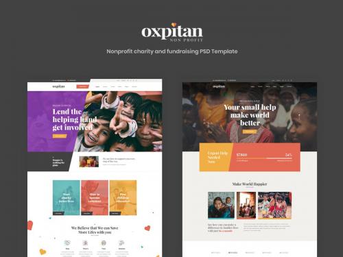 Oxpitan - Nonprofit Charity and Fundraising PSD - oxpitan-nonprofit-charity-and-fundraising-psd