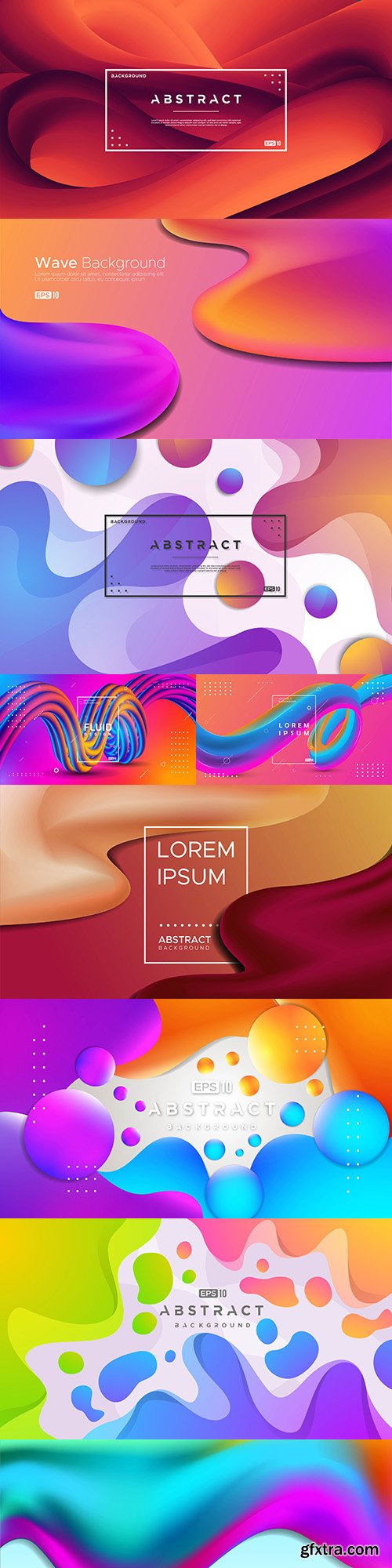 Abstract shapes colorful 3d design background