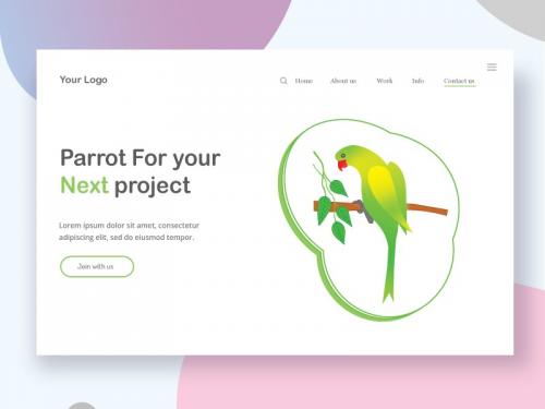 Parrot Landing page design - parrot-landing-page-design