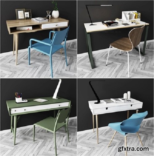 Nordic desk and chair set