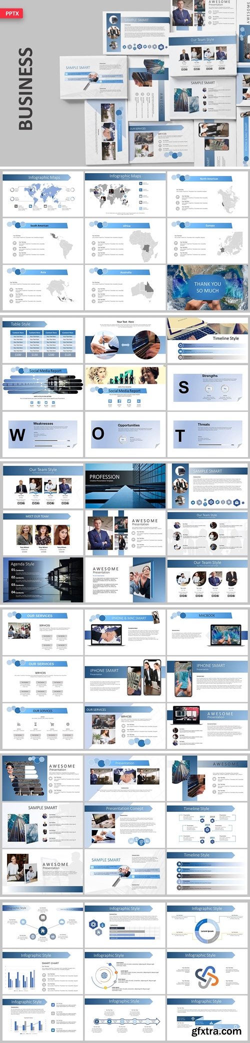 Business Powerpoint, Keynote and Google Slides Templates