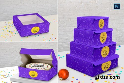 Cake Box Mockup