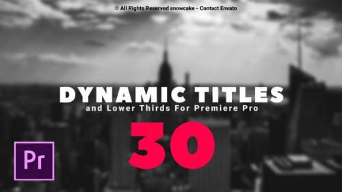 Videohive - Dynamic Titles and Lower Thirds For Premiere Pro