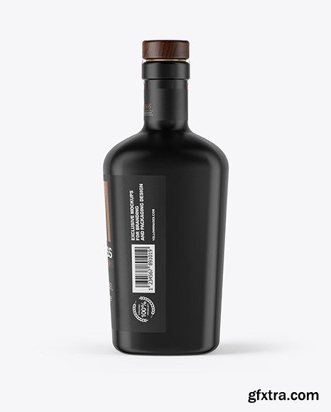 Black Glass Bottle Mockup 54565