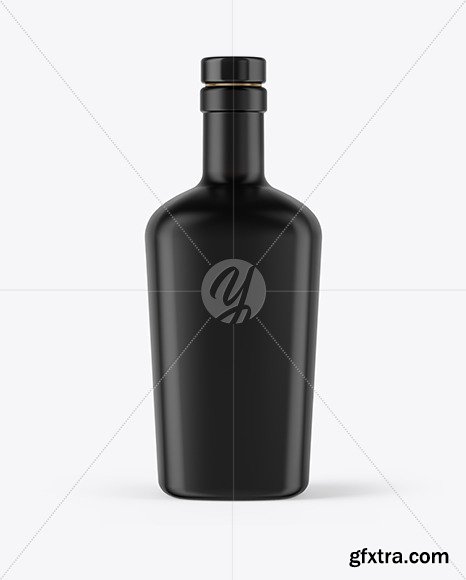 Black Glass Bottle Mockup 54565