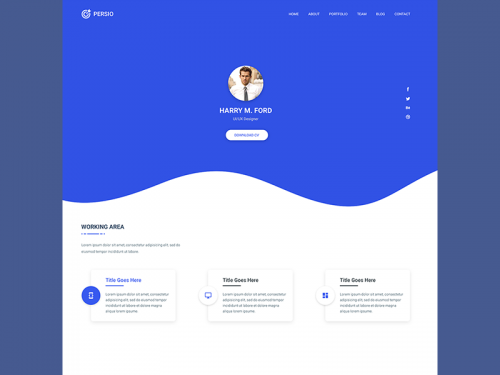 Persio Portfolio PSD Template - persio-portfolio-psd-template