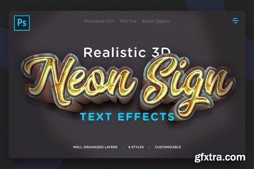 3D Neon Sign Text Effects