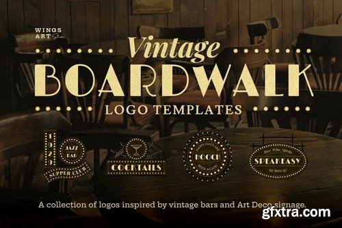 Vintage Art Deco Boardwalk Logos