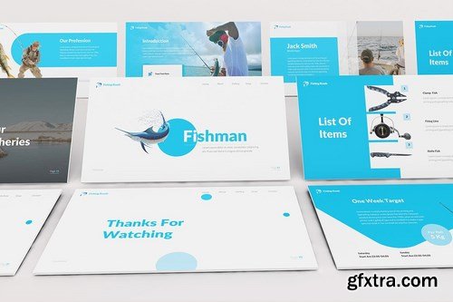 Fishing Powerpoint Google Slides and Keynote Templates