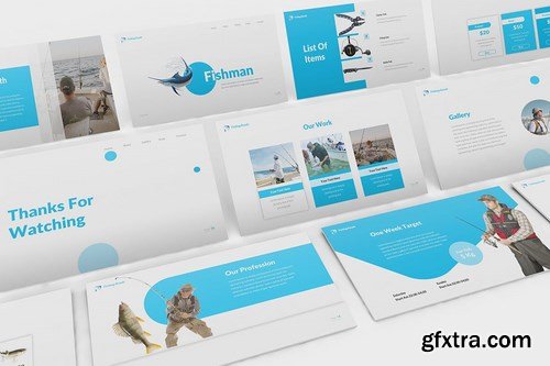 Fishing Powerpoint Google Slides and Keynote Templates