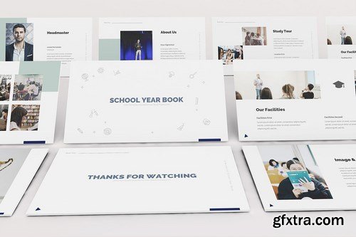 School Year Book Powerpoint Google Slides and Keynote Templates