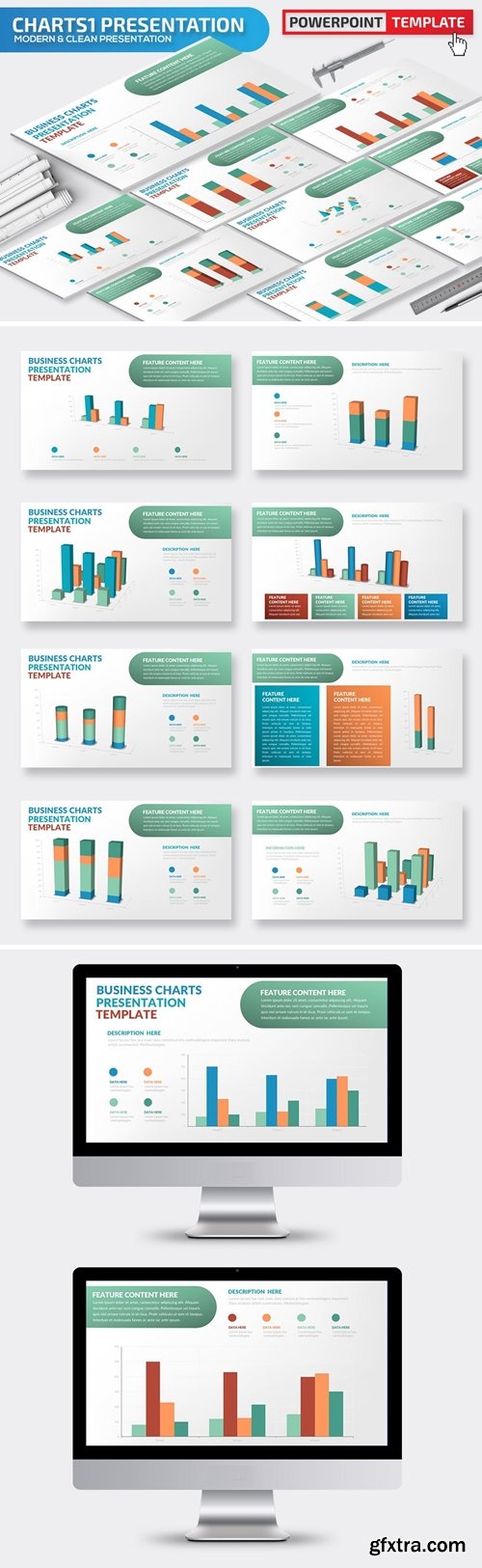 Charts Powerpoint, Keynote and Google Slides Templates