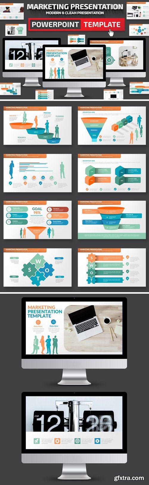 Marketing Powerpoint, Keynote and Google Slides Templates