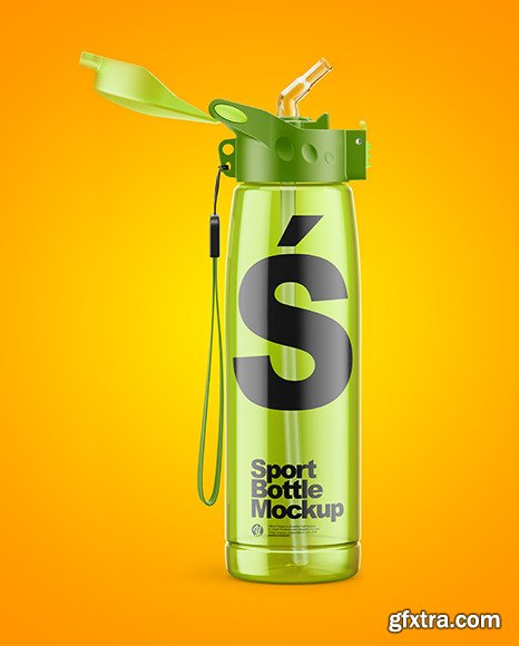 Opened Sport Bottle Mockup 54556