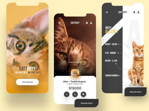 Pet Online Store Mobile App UI Design - pet-online-store-mobile-app-ui-design