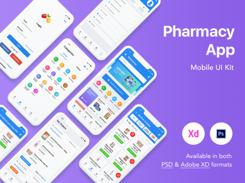 Pharmacy Mobile Application UI Kit - pharmacy-mobile-application-ui-kit