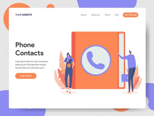 Phone Contacts Illustration - phone-contacts-illustration-080540bf-30d3-4429-91f0-d048adbc48f0