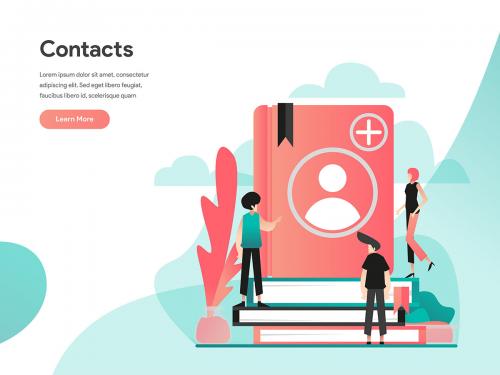 Phone Contacts Illustration Concept - phone-contacts-illustration-concept