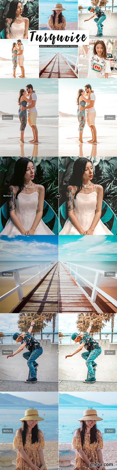 Turquoise Mobile & Desktop Lightroom Presets