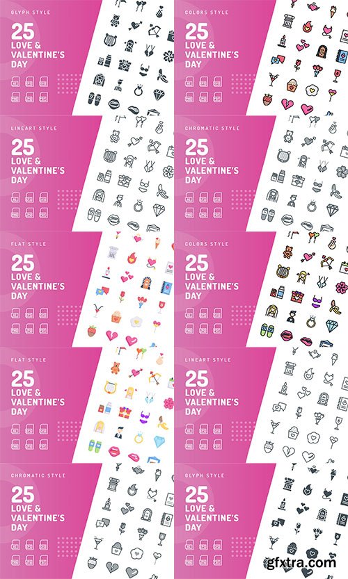 Love & Valentine's Day Line Icons