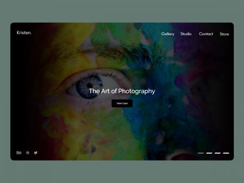 Photography portfolio website concept landing page - photography-portfolio-website-concept