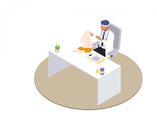 Physician Concept Isometric Illustration - physician-concept-isometric-illustration