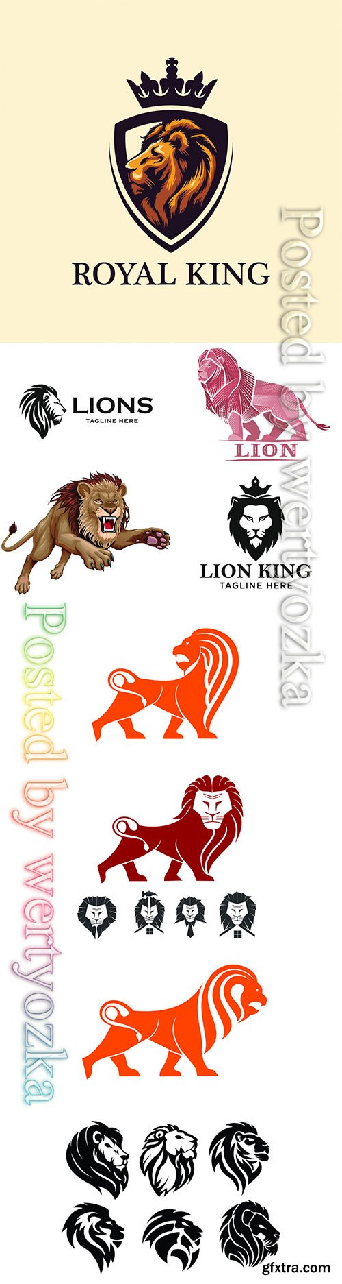 Lion logos vector illustration