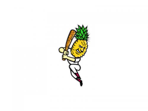 Pineapple Baseball Batting Mascot - pineapple-baseball-batting-mascot-0487d3b7-8dd6-4527-98db-7c0334d56c91