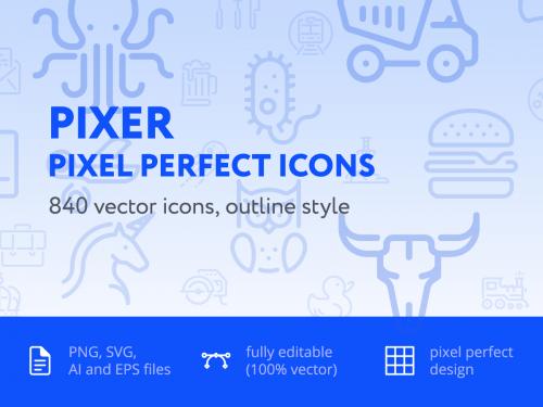 Pixer — 840 pixel perfect icons - pixer-840-pixel-perfect-icons