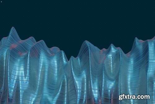 Abstract 3D Rendering of Waves